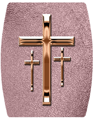 DNSHEND 517 BZ SH OR Bronze 3 Crosses Shimmer Orchid
